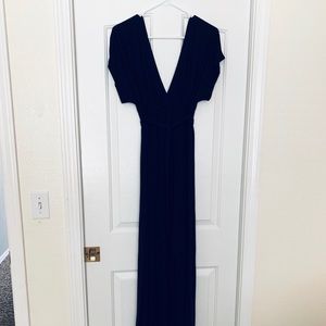 J Crew Jersey Navy Blue Maxi Dress